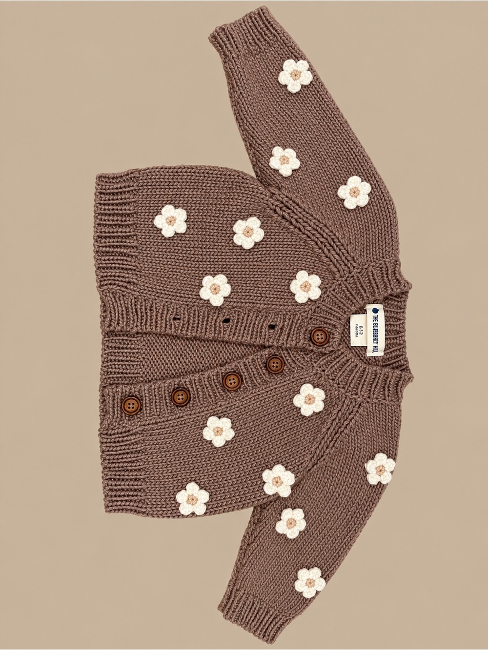 The Blueberry Hill Cozy Knit Sweater in Mauve Brown